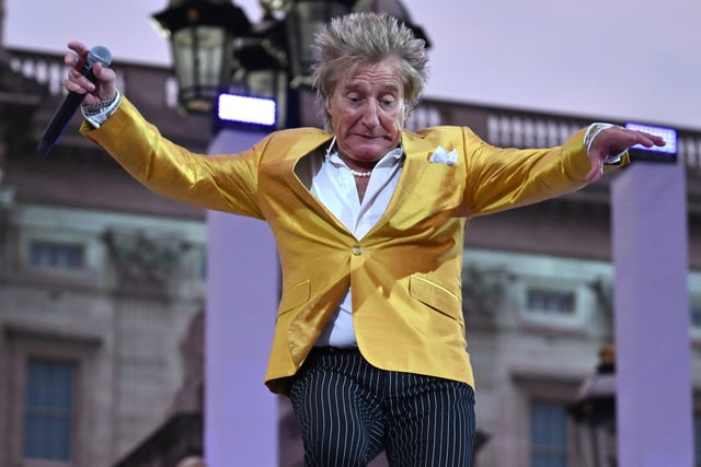 Fresh from his appearance at the jubilee party at Buckingham Palace at the weekend, rock icon Sir Rod Stewart is under the spotlight again on Thursday night - this time at Mansfield's Palace Theatre. For 'Some Guys Have All The Luck' is a production that celebrates his music and career, starring Paul Metcalfe and featuring a host of hits. (PHOTO BY: Jeff J Mitchell/Getty Images)