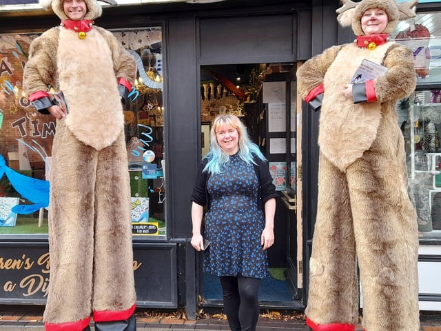 TWO stiltwalking reindeer will say hello at Retford Big Market Day on 15th November 2025