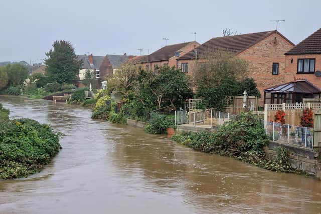 Flood Waters Came From The River Idle, which burst its banks