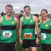 Simon Wright, Adam Jonczyk and Alice Shaw-Philips at the Great North Run