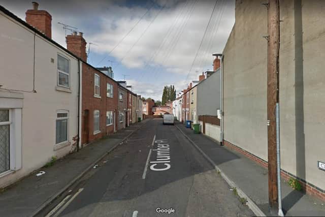 Armed police were called to Clumber Place, in Worksop, on Sunday afternoon.