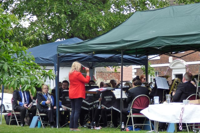 Harworth Brass band gave a performance at the village's big picnic event.