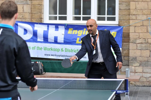 Worksop Table Tennis club held a Bassetlaw Games event at Worksop Civic Square, with members of the public encouraged to have a go.