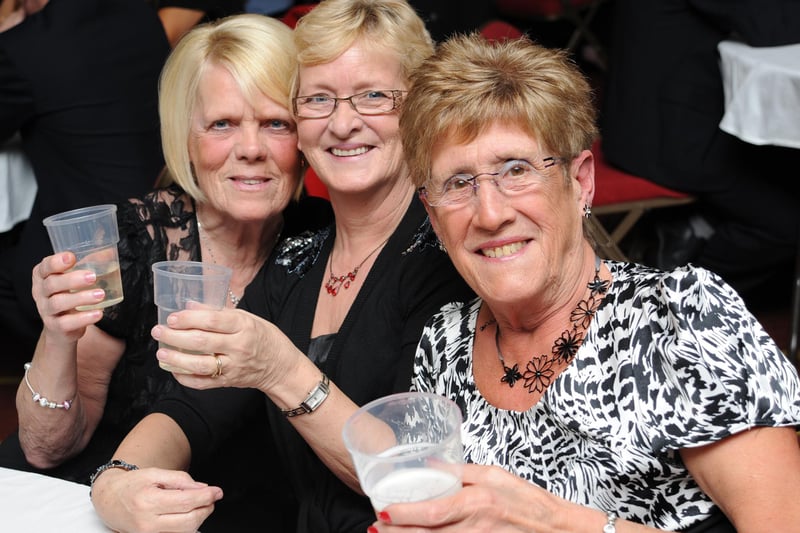 North Notts Arena New Years Eve Party.  Pictured from left is Margaret Bierton, Violet Cadman and Ann Watkinson.