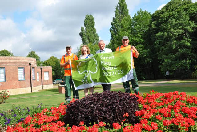Worksop's Memorial Gardens and The Canch has won the Green Flag Award for nine years running.