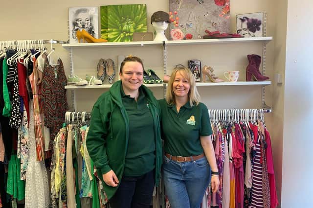 Shop manader Becky (right), and retail assistant Mary are pictured in the new store.