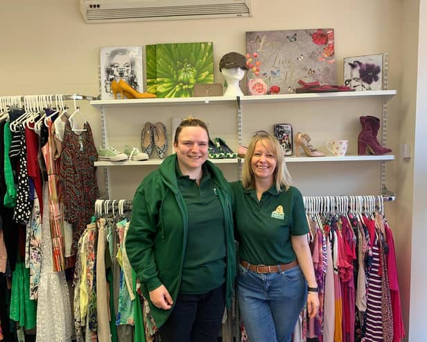 Shop manader Becky (right), and retail assistant Mary are pictured in the new store.