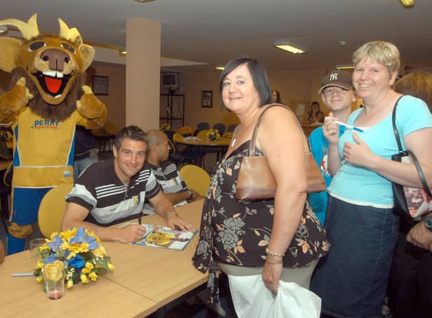 Stags skipper and fan's favourite Richie Barker signs autographs for fans at the open day held at Field Mill in 2006