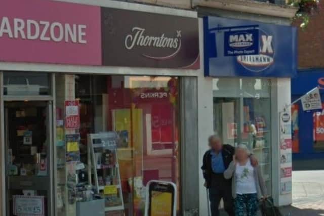 A man was arrested after admitting burgling Thorntons on Bridge Street. Photo: Google
