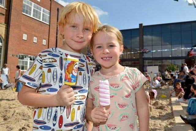 Worksop by the Sea has been a popular summer destination for many years. Pictured are Ralph Rose, six with Pippa Rose, five in 2016.