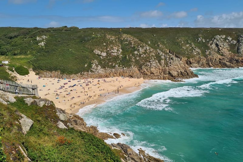 An absolutely gorgeous view at Porthcurno Beach, Penzance.
