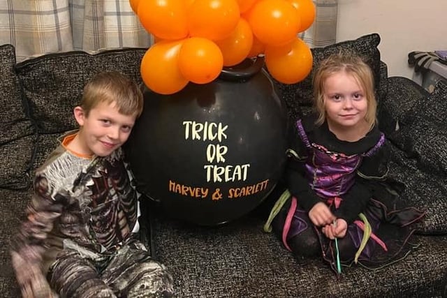 Sarahlouise McKay submitted this photo of her children Harvey and Scarlett all ready for trick-or-treating.