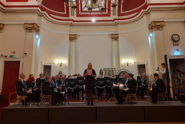 Harworth Brass Band performed at the Retford Business Forum's charity concert