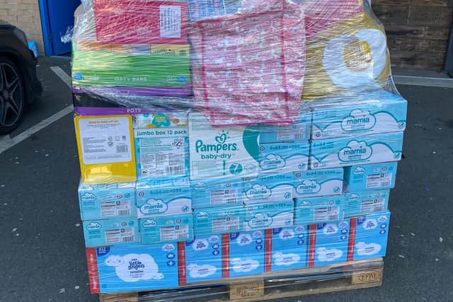 A full pallet of supplies have been sent by lorry to the Polish-Ukrainian border.