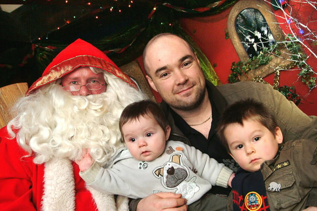 Mansfield Woodhouse boys, George and Harry Brockley, put in their requests to Santa when dad Shaun took them along to his grotto at the Sherwood Forest Visitor Centre back in 2007.