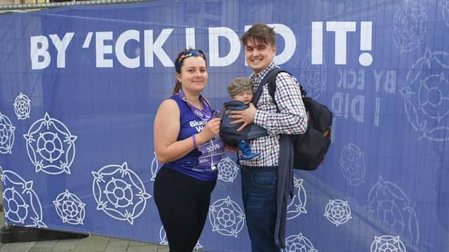 Jess Brown ran the Sheffield Half to raise money for Bluebell Wood, which offered her step-daughter Gracie respite care.