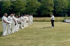 A minute's silence by Clumber Park CC for the Nottingham atrocities before the win over Grassmoor.