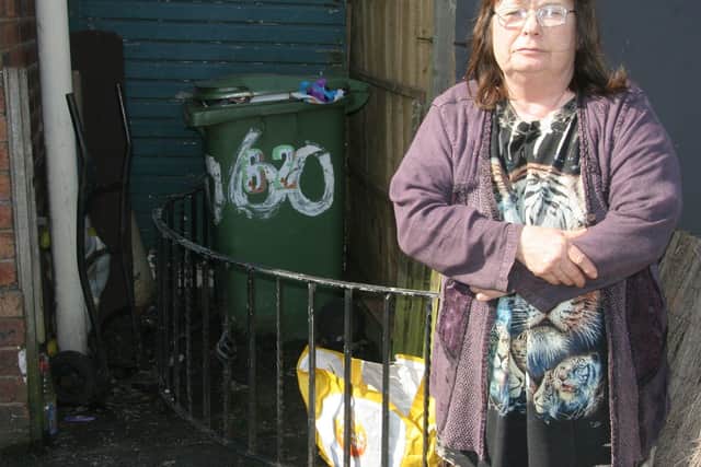 Worksop resident Stella Megson - whose drain is over flowing with sewage
