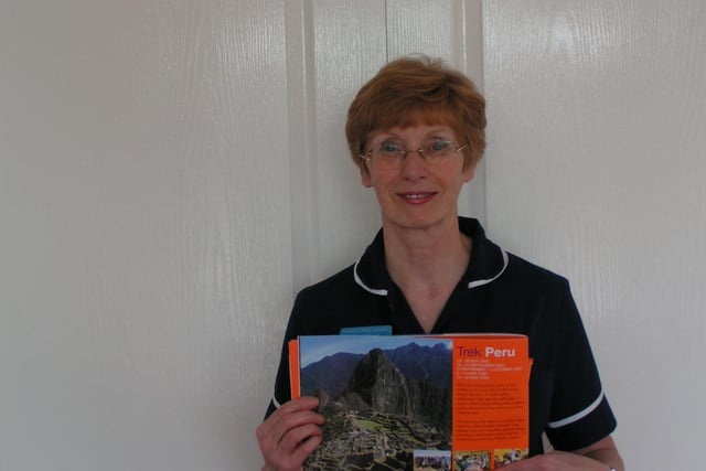 Pam Battrum, a Worksop nurse, trekked in Peru for Cancer Research UK in May 2006.