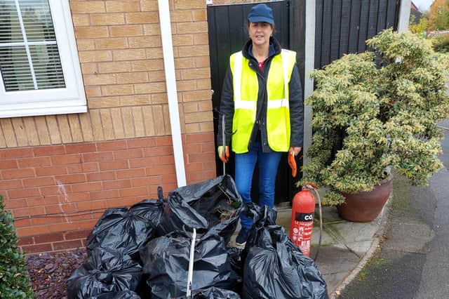 Chris and Bridget Staniforth filled 10 bin bags from St Annes park.
