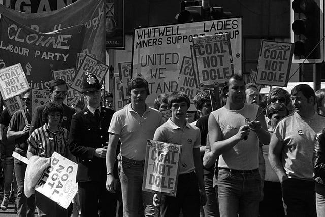 Miners Strike April 28 1984
Miners and supporters marched through Worksop.