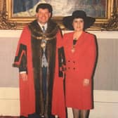 Martyn Cleasby as Mayor of Retford pictured with wife, Gabrielle Cleasby.
