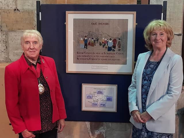 Councillor and Retford Mayor Carolyn Troop with Jenny King.