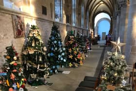 A scene from last year's Christmas Tree Festival in The Priory Church, Worksop.