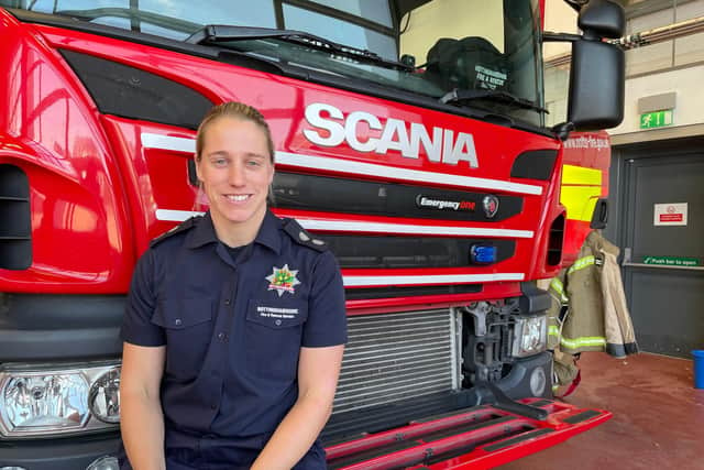 Charley Weatherall-Smith is one of two female watch managers at Nottinghamshire Fire & Rescue Service.