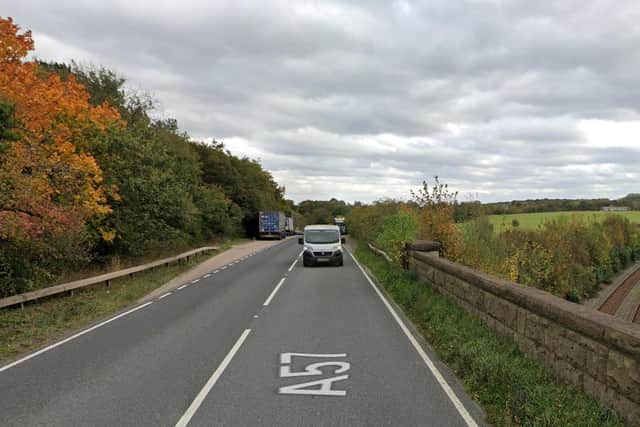 The incident happened on the A57 between South Anston and Lindrick Dale.