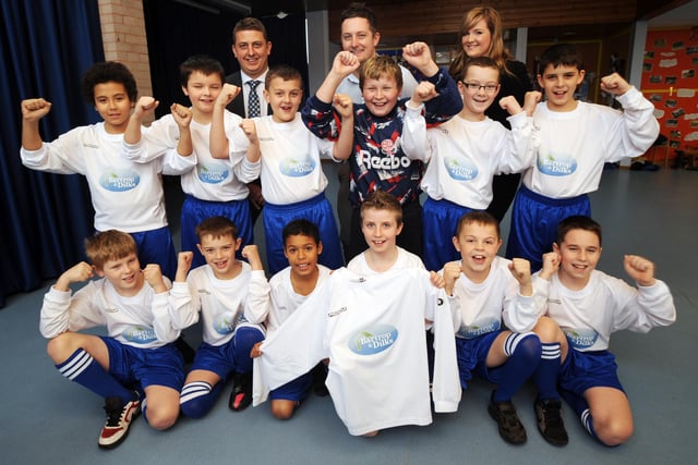 Easte agents Bartrop and Dilks previously sponsored Prospect Hill Junior School's football team kit.  Pictuted is team captain Jack Whyles, 10, Bartrop and Dilks Director Neil Bartrop, Manager Becky Ward, teacher Mark Nunn and team.