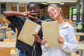Students celebrate top exam results at the Outwood Post 16 Centre in Worksop.