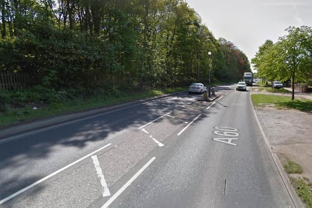 The crash happened on the A60 Mansfield Road, in Worksop. Picture: Google.