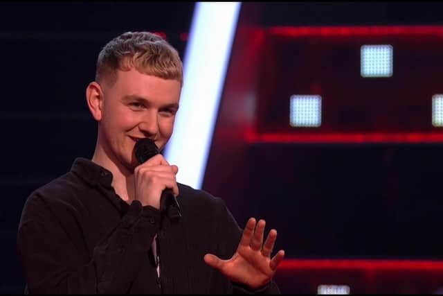 Worksop's Harry Linacre performs on The Voice UK.
