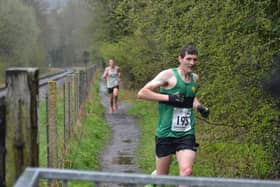 Tom Shaw - racing the train to win for Worksop.