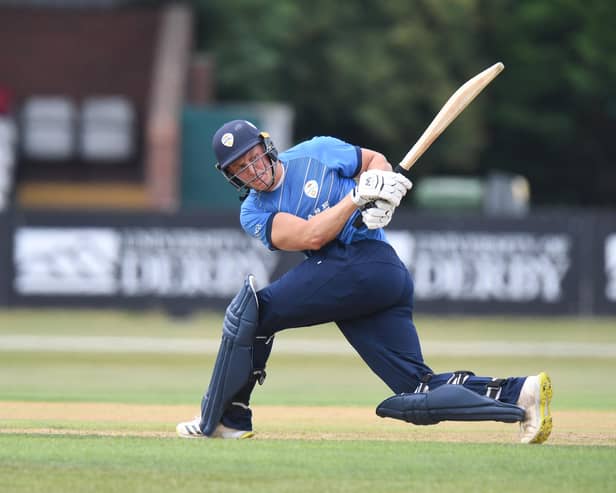 Tom Wood's century was enough to give Derbyshire victory. (Photo by Tony Marshall/Getty Images)