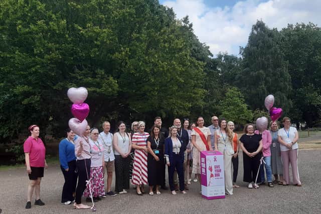 The launch of Turn It Pink at Aurora Wellbeing, Worksop.
