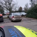 A driver has been reported for being on the roads without insurance after allegedly taking out a policy while being followed by police. Image: Derbyshire police.