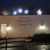 Bassetlaw Hospital shining in starlight.