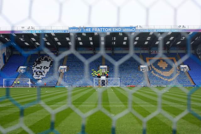 How does Fratton Park's average attendance compare to the rest of League One?