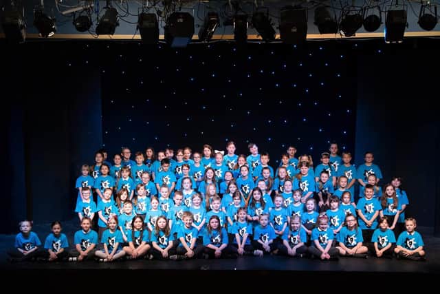 Pictured are all 84 children that took part in the production