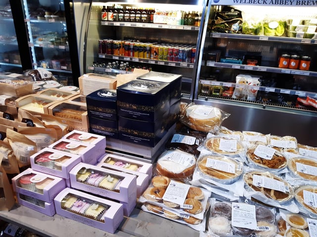 Pies, pastries, cakes, and so much more to see and buy in the well stocked shop.
