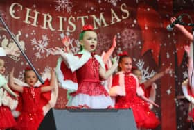 Young dancers entertained the crowd at Worksop's Christmas light switch-on event.