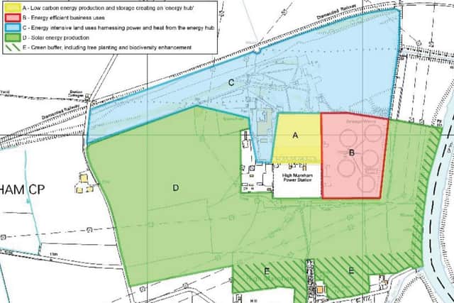 A green energy hub is proposed at High Marnham – which closed over 15 years ago - with 60 hectares of land set aside for green-sector businesses and solar farms