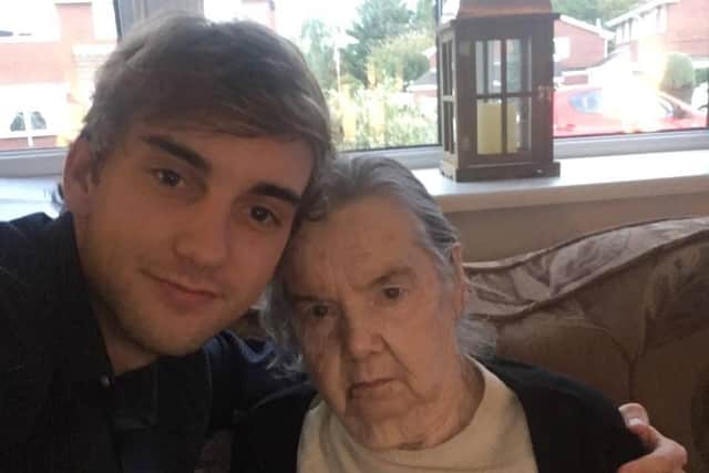 Nicholas Willis with grandmother Ann Newton