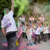 Anston Greenlands pupils took part in a virtual colour run for Bluebell Wood Children's Hospice.