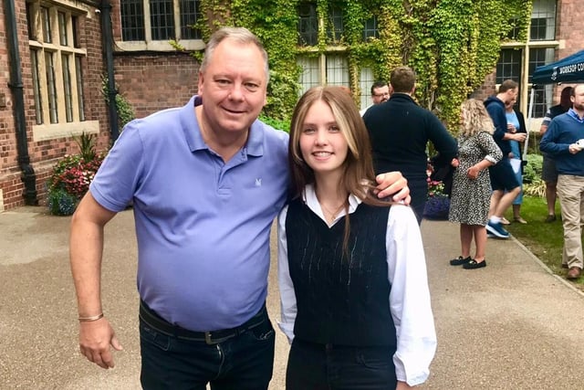 Worksop College headmaster Dr Price with head girl Alicia Barrett, who is off to Nottingham Trent University to study zoo biology.