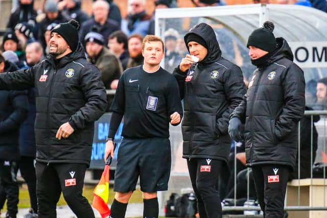 Worksop's bench is all smiles on Saturday. Pic by RBI Photography