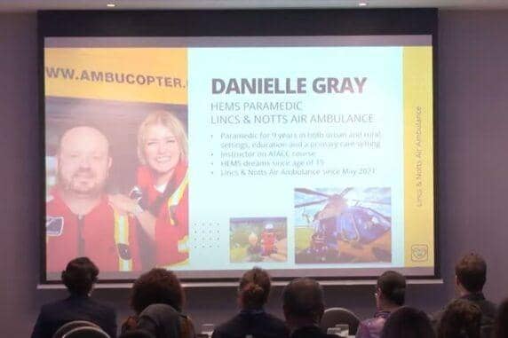 Paramedic Danielle Gray was invited to speak at the East Midlands Major Trauma Network’s annual conference