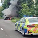 The fire caused serious congestion along the A619.